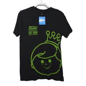 FUNKO black T Shirt with neon green logo 100% cotton men's size M, NEW